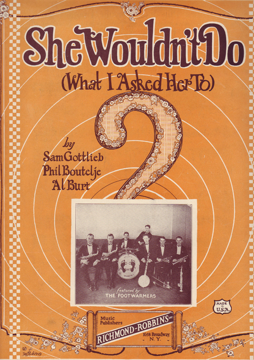 She Wouldn’t Do (What I Asked Her To)  (1923)