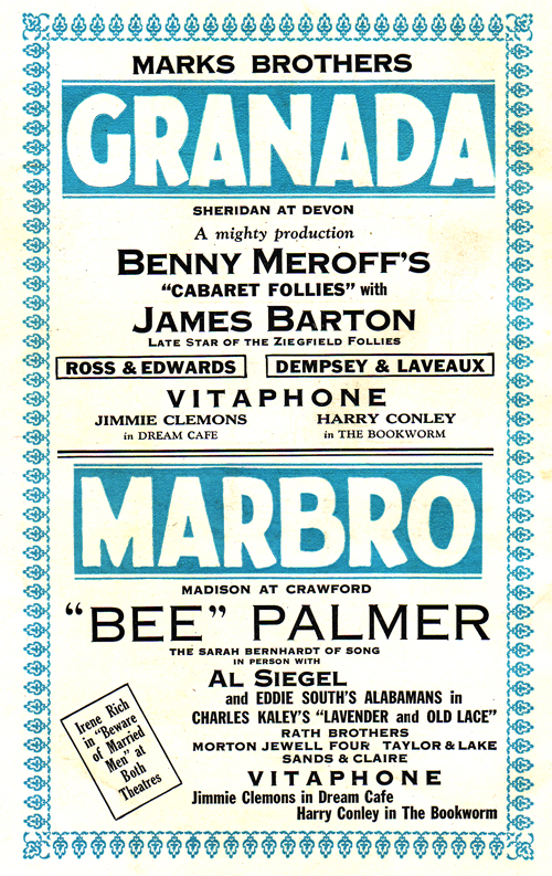 Marbro Theatre - Chicago - Feb 19, 1928