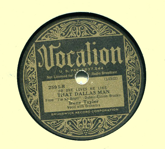 That Dallas Man, Vocalion 2596-B