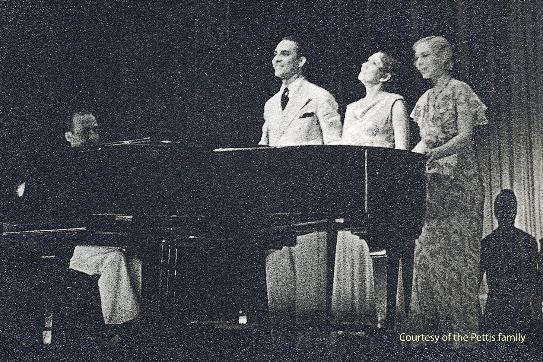 On stage beside the piano - 1936