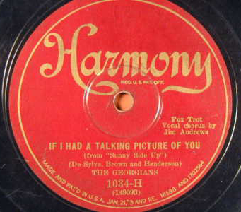 If I Had A Talking Picture Of You - Harmony 1034-H (1929)