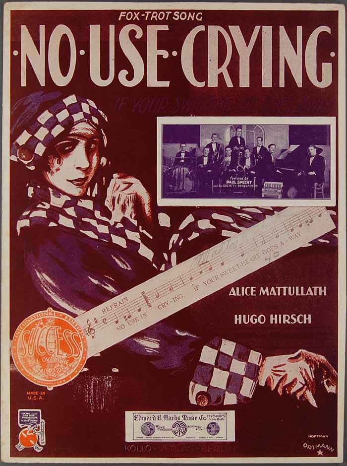 No Use Crying - 1922