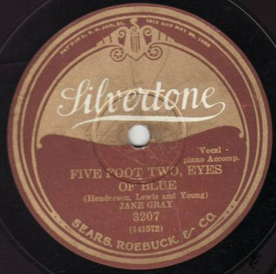 Five Foot Two, Eyes Of Blue - Silvertone 3207